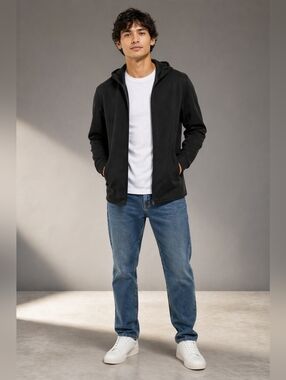 Uniqlo Dry Stretch Sweat Full Zip Hoodie Size M